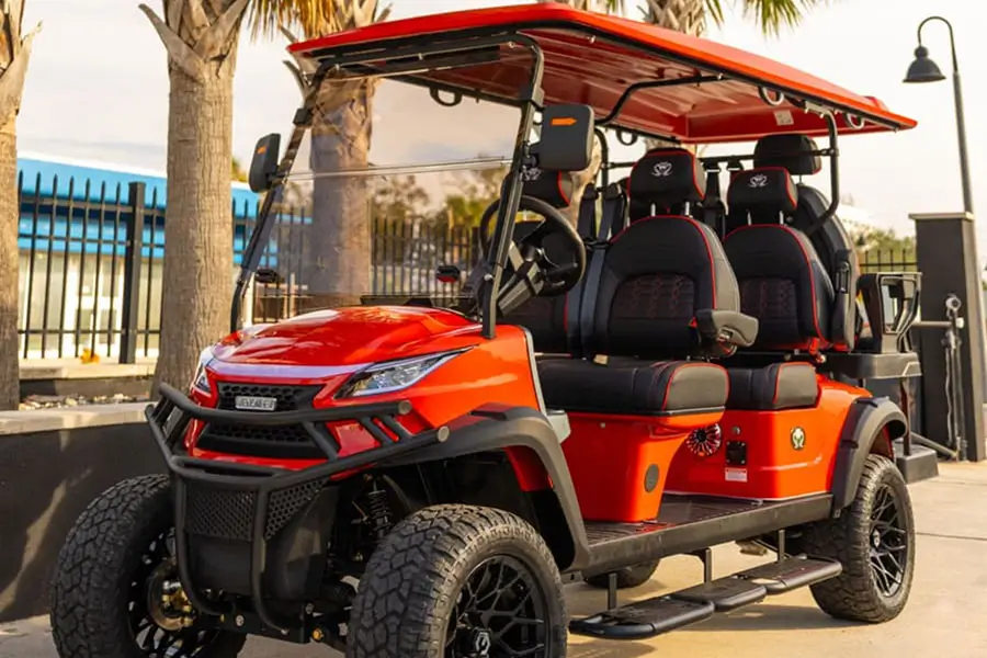 New Venom golf cart in Indianapolis IN with premium seats LED lights and street-ready features